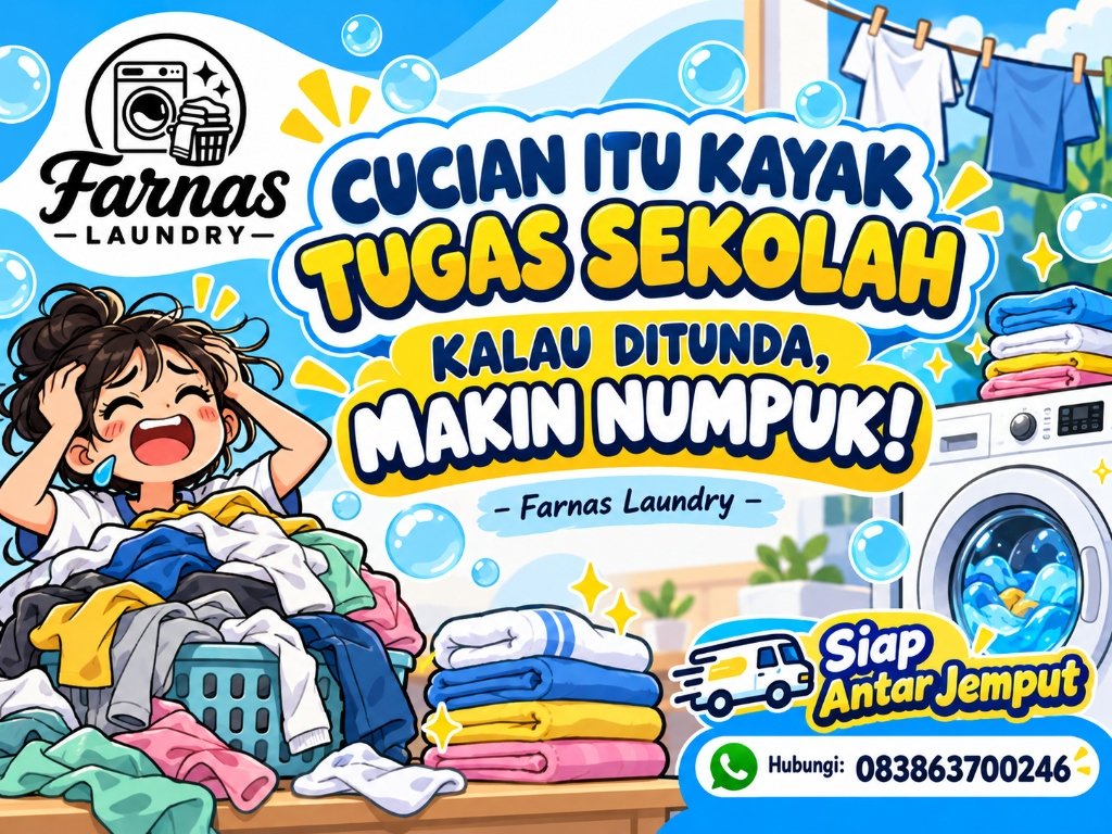 Cucian Numpuk Kayak Tugas Sekolah? 📚